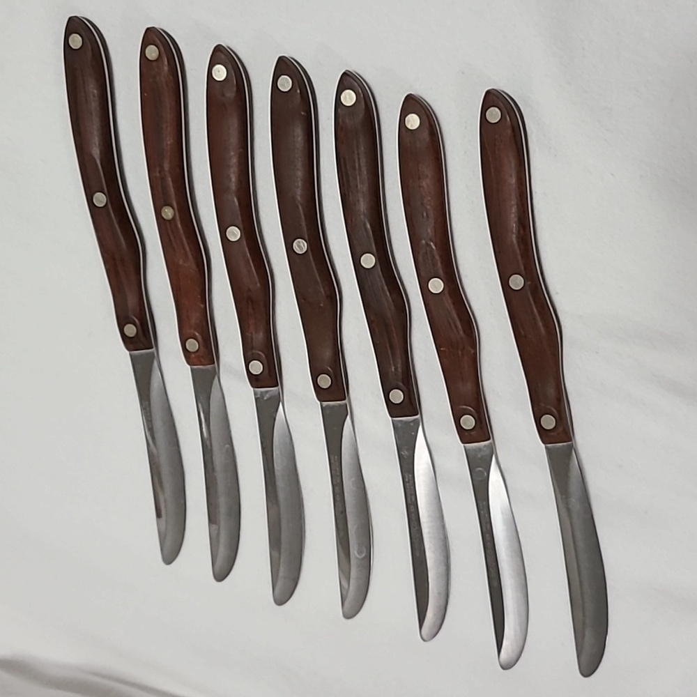Cutco Vintage #59 Pat. No. 2147079, Set of 7 Smooth Blade Steak/table Knives - Picture 2 of 16